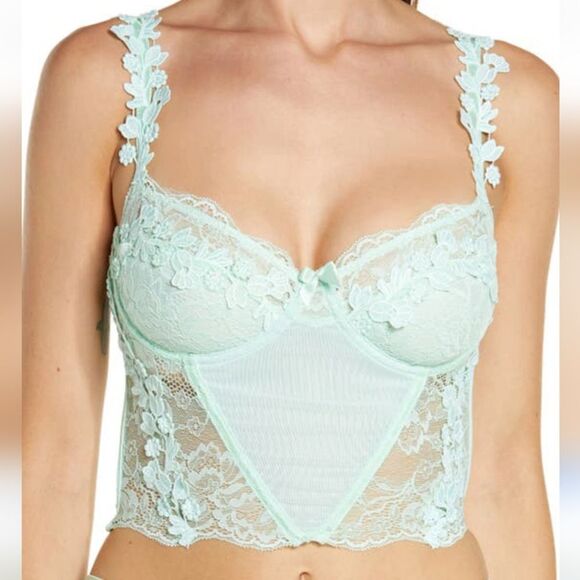 Kilo Brava Green Mist Lace Bustier Sz  XL - Picture 1 of 10